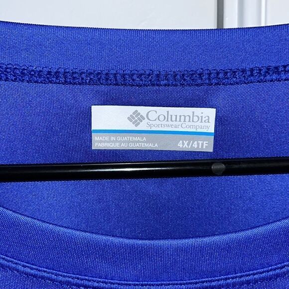 New COLUMBIA PFG Terminal Tackle Duke Royal Blue OmniShade Long Sleeve Shirt 4XL - Picture 2 of 5